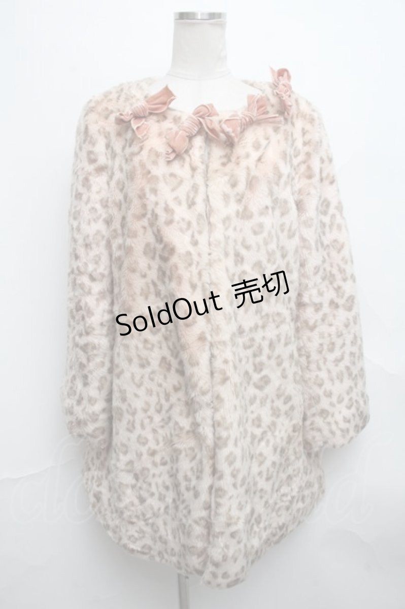 画像1: PINK HOUSE CHELSEA / リボン付きフェイクファーコート  ピンク S-24-10-09-027-EL-CO-UT-ZTC008 (1)