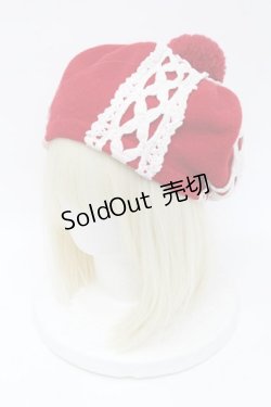 画像1: 【SALE】Jane Marple / デザインベレー帽  赤 S-24-10-13-016-JM-AC-AS-ZT433