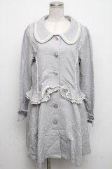 axes femme / ペプラム切替裏毛コート  グレー S-24-10-13-044-AX-CO-UT-ZT-C049