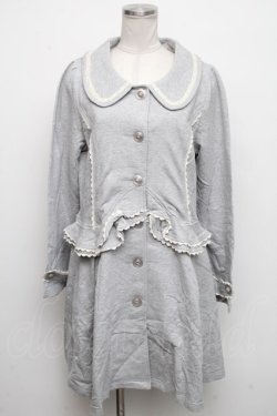 画像1: axes femme / ペプラム切替裏毛コート  グレー S-24-10-13-044-AX-CO-UT-ZT-C049