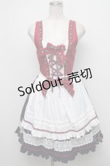 BABY,THE STARS SHINE BRIGHT / 花の乙女のHarvest festivalジャンパースカート  紺ｘエンジ S-24-10-15-060-BA-OP-AS-ZS