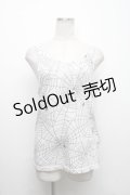 MILKBOY / Spiderwebタンクトップ  白ｘ黒 S-24-10-17-004-MB-TO-AS-ZS