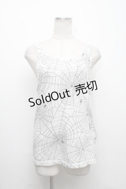 画像1: MILKBOY / Spiderwebタンクトップ  白ｘ黒 S-24-10-17-004-MB-TO-AS-ZS