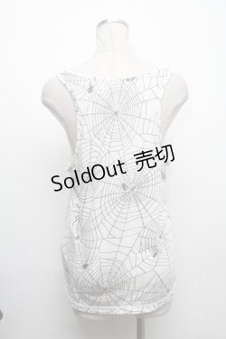 画像2: MILKBOY / Spiderwebタンクトップ  白ｘ黒 S-24-10-17-004-MB-TO-AS-ZS