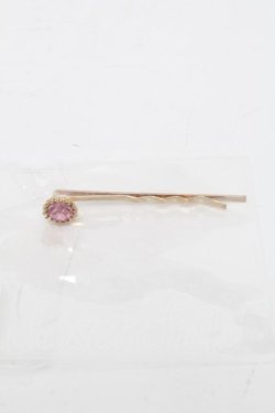 画像1: MARBLE / ストーンヘアピン  ゴールドｘピンク S-24-10-19-008-GO-AC-HR-ZT433