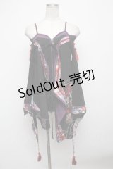 Ozz oneste / 着物デザイン羽織  黒 S-24-10-22-061-OO-TO-AS-ZS