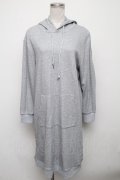 NieR Clothing / がおまるロングパーカー  グレー S-24-10-22-040-PU-TO-HR-ZI
