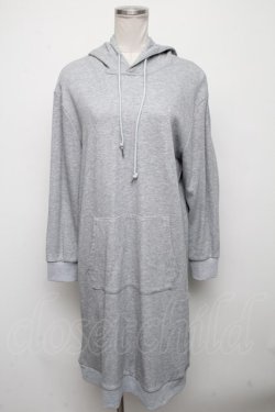 画像1: NieR Clothing / がおまるロングパーカー  グレー S-24-10-22-040-PU-TO-HR-ZI