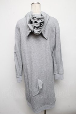 画像2: NieR Clothing / がおまるロングパーカー  グレー S-24-10-22-040-PU-TO-HR-ZI