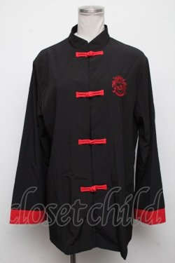 画像1: NieR Clothing / チャイナボタンシャツ  黒 S-24-10-22-044-PU-BL-HR-ZT407