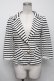 画像1: Franche Lippee / くまボタンボーダージャケット  白 S-24-10-24-010-LO-JA-HR-ZT282 (1)