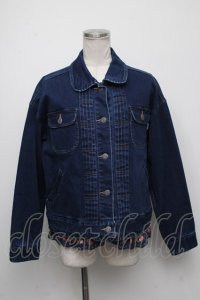 PINK HOUSE / タータンチェックライナーベスト付きストレッチデニムジャケット  紺 S-24-10-24-014-LO-JA-AS-ZT099
