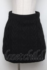 NieR Clothing / ケーブルニットスカート  黒 S-24-10-26-053-PU-PA-AS-ZT139