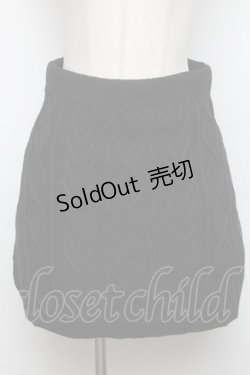 画像1: 【SALE】NieR CLOTHING / ケーブルニットスカート  黒 S-24-10-26-053-PU-PA-AS-ZT139