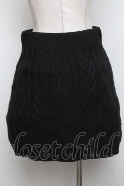 画像2: NieR Clothing / ケーブルニットスカート  黒 S-24-10-26-053-PU-PA-AS-ZT139