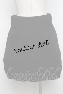 画像2: 【SALE】NieR CLOTHING / ケーブルニットスカート  黒 S-24-10-26-053-PU-PA-AS-ZT139
