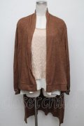 axes femme / カーデｘレースインナープルオーバー  ブラウン S-24-10-26-021-AX-TO-HR-ZT178