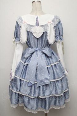 画像2: BABY,THE STARS SHINE BRIGHT / お菓子な星空のうさくみゃちゃんワンピース  サックス S-24-11-03-059-BA-OP-HR-ZS
