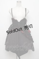 H jelly / レースストライプベビードール  赤ｘ黒 S-24-11-06-075-HN-TO-HR-ZS