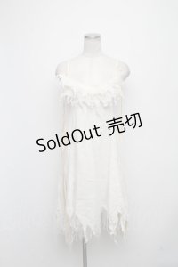 h.naoto Blood / ptチュール重ねガーゼワンピース  オフ S-24-11-11-072-HN-OP-HR-ZS