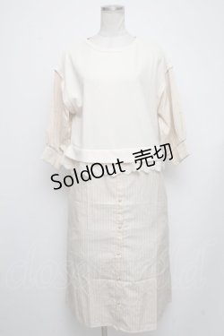 画像1: axes femme / ドッキングシャツワンピース  ベージュ S-24-11-13-062-AX-OP-HR-ZT178