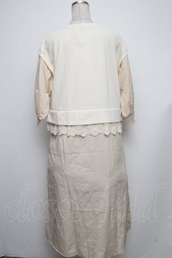 画像2: axes femme / ドッキングシャツワンピース  ベージュ S-24-11-13-062-AX-OP-HR-ZT178