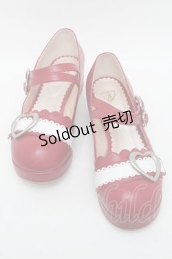 画像1: BABY,THE STARS SHINE BRIGHT / ハートバックルシューズ  赤 S-24-11-14-001-BA-SH-HR-ZS