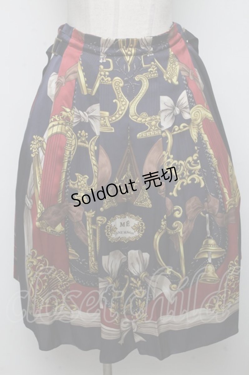 画像1: 【SALE】Jane Marple Dans Le Salon / Merry melodiesとタータンチェックのプリーツスカート  紺 S-24-11-14-065-JM-SK-AS-ZT067 (1)