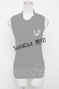 画像1: NieR Clothing / リブトップス  黒 S-24-11-14-017-PU-TO-AS-ZT218