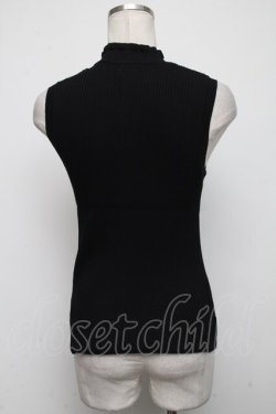 画像2: NieR Clothing / リブトップス  黒 S-24-11-14-017-PU-TO-AS-ZT218