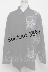NieR Clothing / 転写シャツ  黒 S-24-11-14-023-PU-BL-AS-ZT235