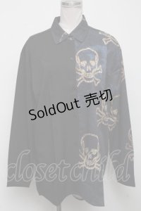 NieR Clothing / 転写シャツ  黒 S-24-11-14-023-PU-BL-AS-ZT235