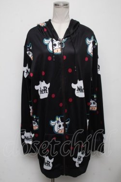 画像1: NieR Clothing / 転写パーカー  黒 S-24-11-14-026-PU-TO-AS-ZT236