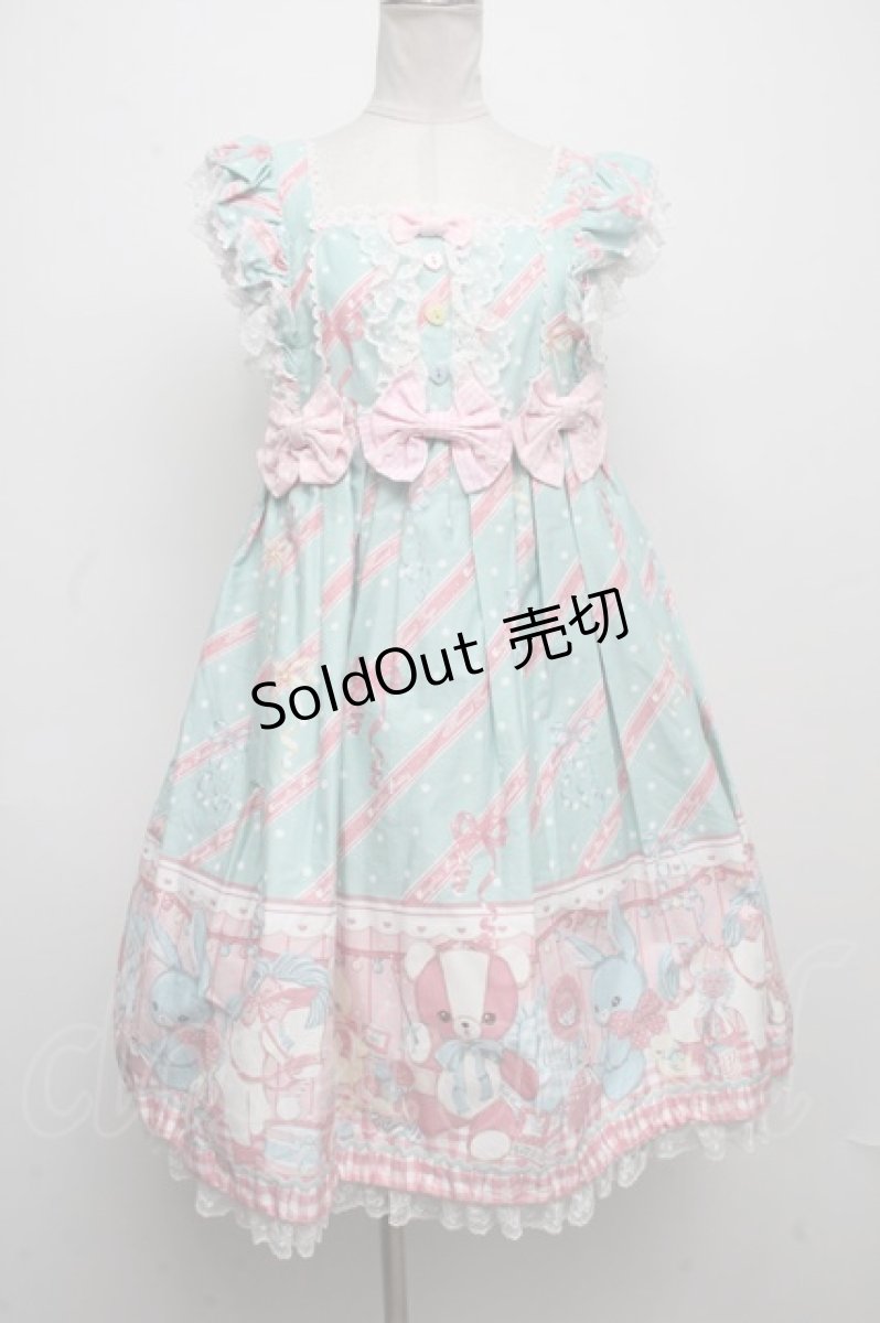 画像1: Angelic Pretty / MELODY TOYSハイウエストジャンパースカート  ミント S-24-11-17-059-AP-OP-HR-ZS (1)