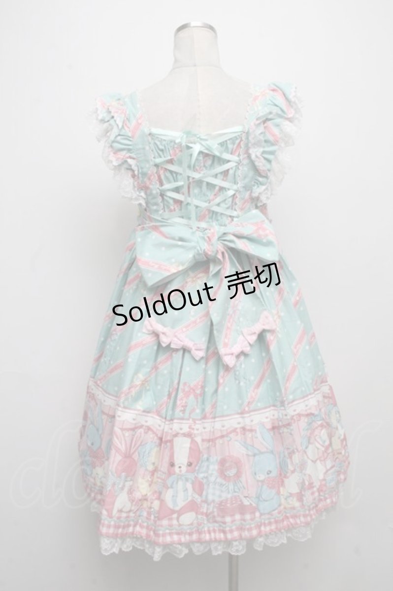 画像2: Angelic Pretty / MELODY TOYSハイウエストジャンパースカート  ミント S-24-11-17-059-AP-OP-HR-ZS (2)