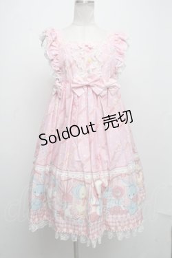 画像1: Angelic Pretty / MELODY TOYSハイウエストジャンパースカート  ピンク S-24-11-17-060-AP-OP-HR-ZS