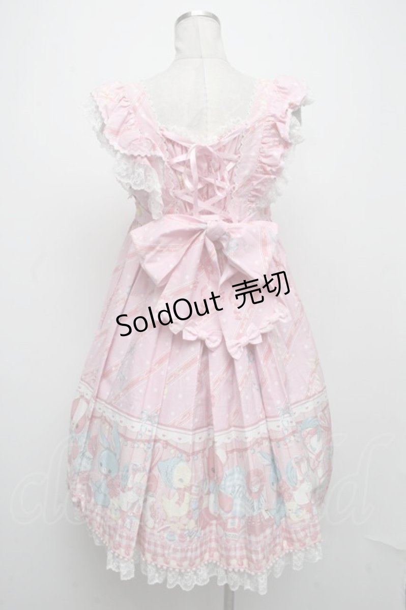 画像2: Angelic Pretty / MELODY TOYSハイウエストジャンパースカート  ピンク S-24-11-17-060-AP-OP-HR-ZS (2)