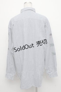 画像2: Karl Helmut / ロゴワッペンポケットチェックシャツ  青ｘ白 S-24-11-18-043-EL-BL-HR-ZI
