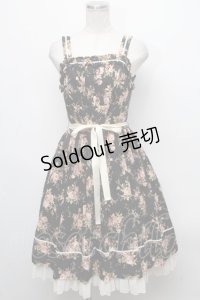 Victorian maiden / ストライプローズリボンドレス  黒 S-24-11-20-083-CL-OP-AS-ZS