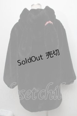 画像2: Secret Honey / うさ耳ファーコート  黒 S-24-11-23-071-CA-OP-AS-ZT-C007