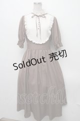 m petit by misako / ナシジムジキリカエワンピース  ブラウン S-24-11-23-082-LO-OP-AS-ZS