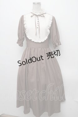 画像1: m petit by misako / ナシジムジキリカエワンピース  ブラウン S-24-11-23-082-LO-OP-AS-ZS