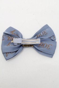 画像2: Jane Marple / ロゴリボンクリップ  サックス S-24-11-25-005-JM-AC-AS-ZT433