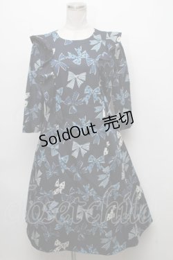 画像1: Jane Marple / Ribbons go around　Bellドレス  ネイビー S-24-11-25-072-JM-OP-HR-ZS