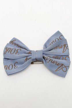 画像1: Jane Marple / ロゴリボンクリップ  サックス S-24-11-25-005-JM-AC-AS-ZT433