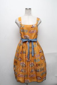 Emily Temple cute / CIRCLEノースリーブワンピース  オレンジ S-24-11-29-052-ET-OP-AS-ZT064