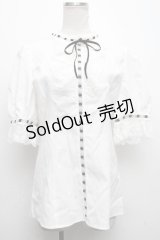 MIHO MATSUDA / ブラウス・ジーム  白 S-24-11-29-014-GO-BL-HR-ZS