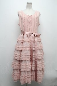 PINK HOUSE / ウーリーチュールフリル使いローンワンピース  ピンク S-24-11-29-047-LO-OP-AS-ZT064