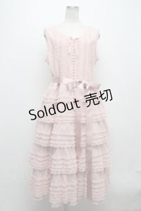 PINK HOUSE / ウーリーチュールフリル使いローンワンピース  ピンク S-24-11-29-047-LO-OP-AS-ZI