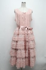 画像1: PINK HOUSE / ウーリーチュールフリル使いローンワンピース  ピンク S-24-11-29-047-LO-OP-AS-ZI (1)